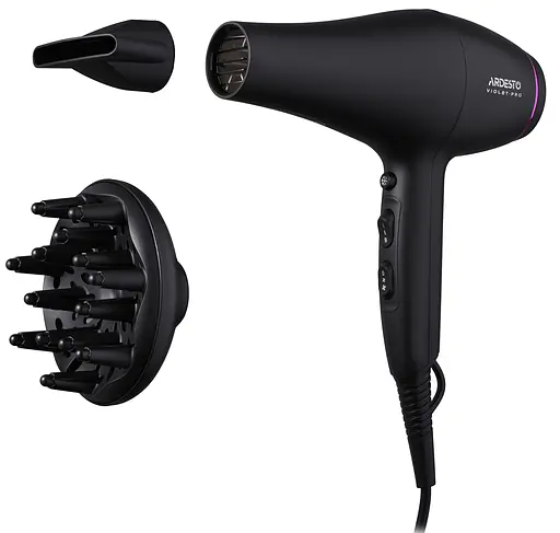 Фен Ardesto HD-Y222PRO, Black, 2200W, 2 швидкості, 3 режими, дифузор, концентратор, функція &quot;Cool Shot&quot;, захист від перегріву, Soft Touch покриття - фото 4