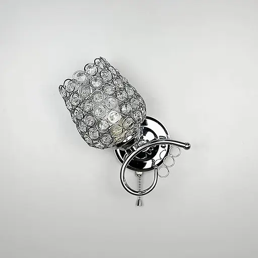 Бра у хромованому корпусі із кришталевим плафоном | Арт. 2229/1B CH | Line F - фото 3