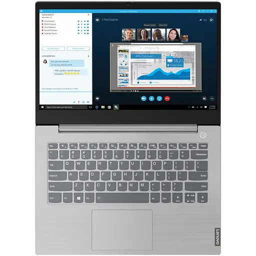Ноутбук ultraportabil Lenovo ThinkBook 14-IIL i5-1035G1 la 3.60 GHz,8GB,256GB,UHD,DOS,Minerl - фото 6