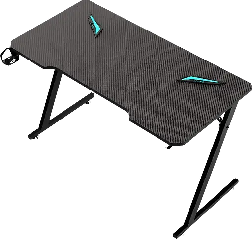 Геймерский компьютерный стол GT Racer T-1213, 120x60x73 Black (T-1213 (120x60x73) Black) - фото 5