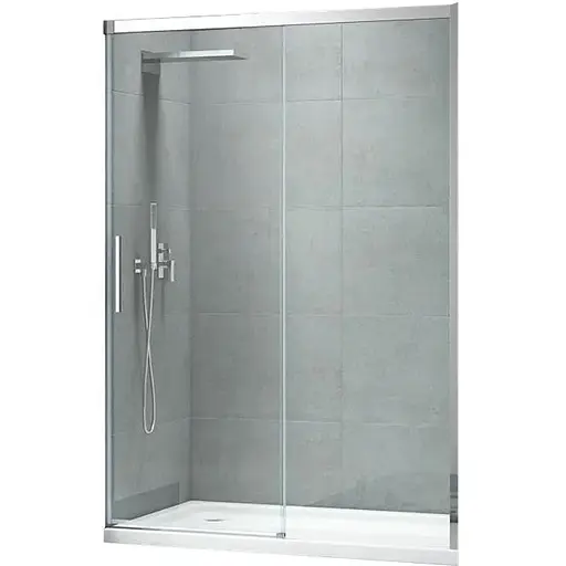 Дверь в нишу Koer SR SD05-120x200-TR-01 прозрачное стекло Easy Clean 6 мм, хром KR5405, универсальная, прозрачная, хром - фото 1