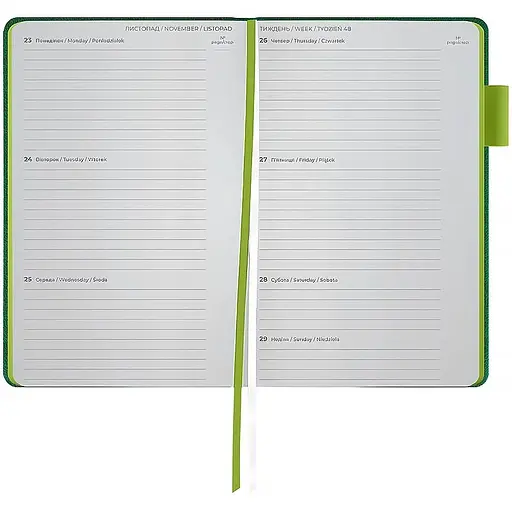 Еженедельник Axent 2026 Partner Soft Muse 125 x 195 мм зеленый (8527-26-2-A) - фото 5