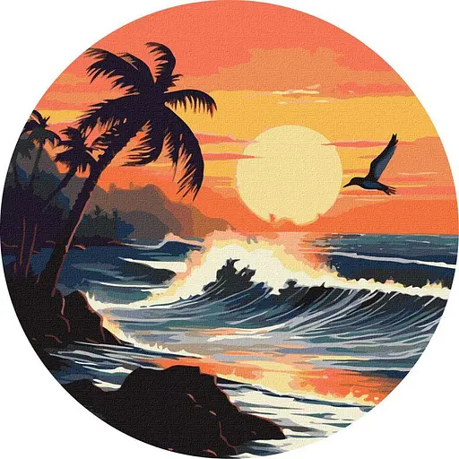 Картина за номерами "Чудова стихія" ©art_selena_ua KHO-R1001 діаметр 39 см Ideyka