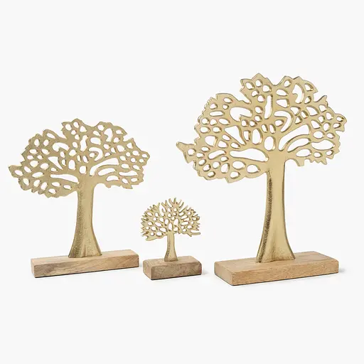 Декор алюмінієвий MBM HOME Дерево на підставці золотий 300х90х330 мм (DH-ST-39 L GOLD) - фото 6