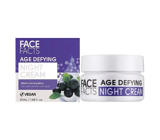 Антивозрастной ночной крем для кожи лица Face Facts 50 мл - фото 2
