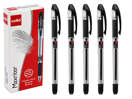 Набор ручек Cello Original Maxriter, 12 шт., 0.7 мм, черный, MaxriterBK