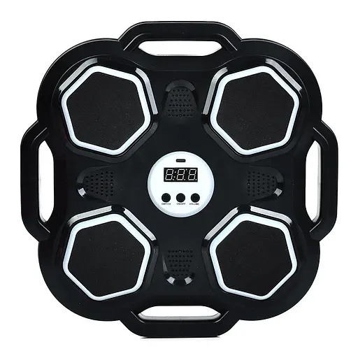 Боксерський набір MS 4651 з 4 цілями, Bluetooth, музикою, світлом, акумулятором та рукавичками, чорно-білий - фото 2