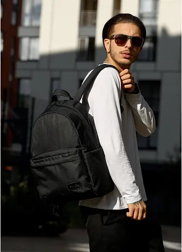 Чоловічий рюкзак Sambag ZARD LST чорний 46 х 28 х 13 см (25018065m) - фото 2