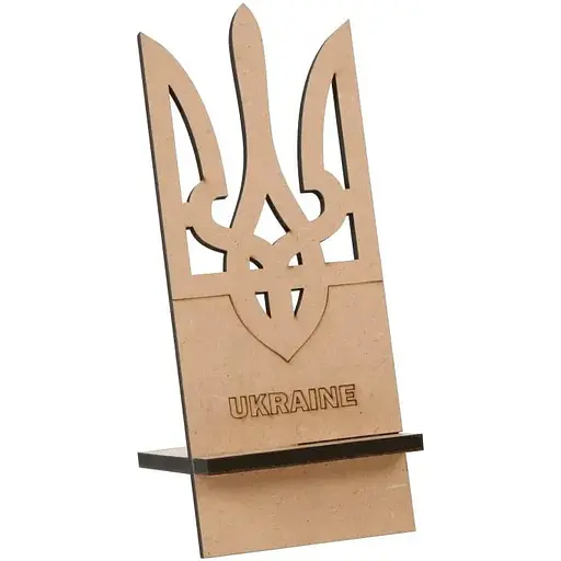 Підставка під мобільний телефон Rosa Talent Тризуб №1 МДФ 8х20х11 см