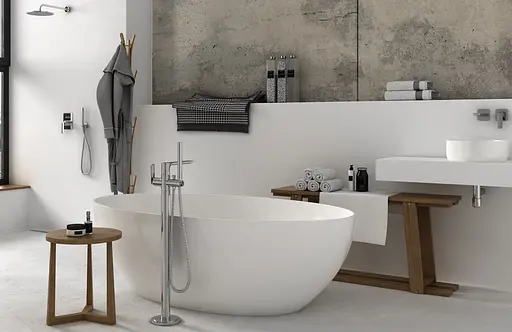 Смеситель для ванны напольный Kohlman Experience chrome QF1165E Хром - фото 4