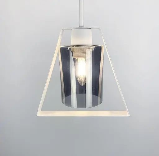 Лофт світильник у формі трикутника в білому кольорі | Арт. 11817/1 WT | Line F - фото 2