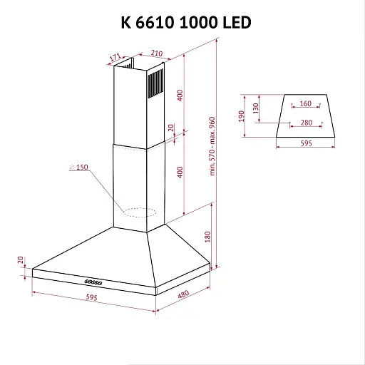 Perfelli K 6610 BL 1000 LED - фото 11