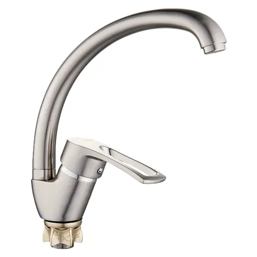 Смеситель для кухни Wezer YUB4-181-SATIN нержавеющая сталь - фото 1