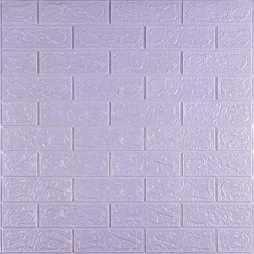 Самоклеющийся 3D панель 19600x700x3мм Светло-фиолетовый Кирпич SW-00001470 - фото 2