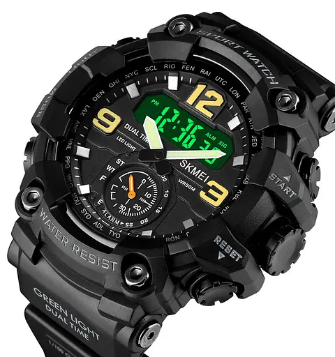 Наручний годинник чоловічий Skmei 1637 Black, 1637BK (18438) - фото 4