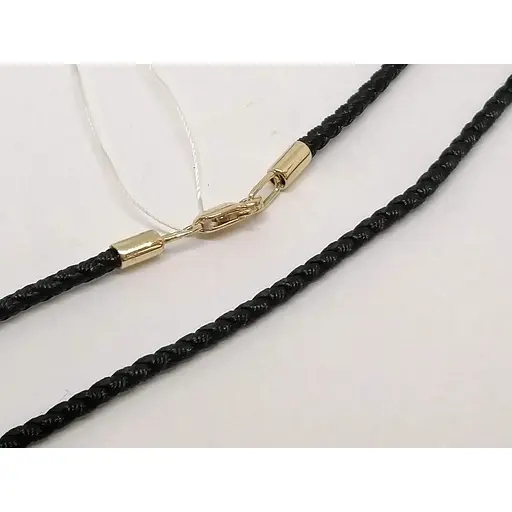 Ювелірний шовковий шнурок Імперія золота з золотими вставками. ПК101.1И 45 - фото 2