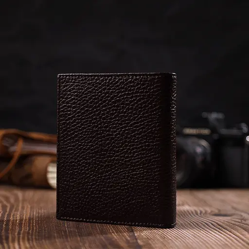 Шкіряний чоловічий гаманець Bond 9.5х11.5х1 см acs0026906 - фото 8