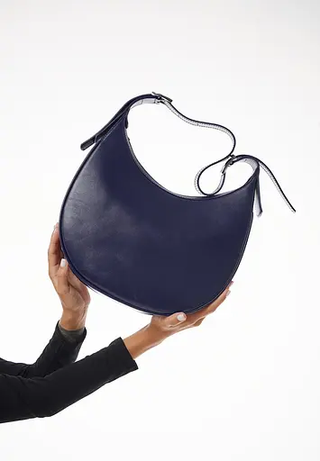 Жіноча шкіряна сумка Vivian синій краст - фото 2