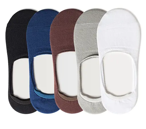 Набор 5 пар дышащих следов с силиконом ORGANIC cotton JILL ANTONY 42-43 men's арт. 31001_3 42-43, Разные цвета - фото 1