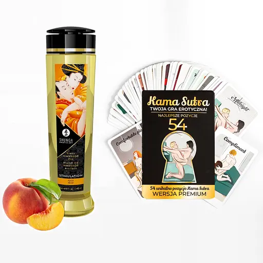 Масажна олія Shunga Erotic Massage Oil персик 240 мл - фото 2