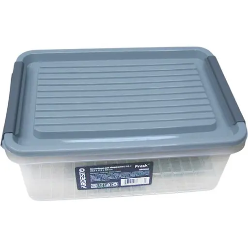 Контейнер для хранения пищевых продуктов Ardesto Fresh 1.2 л прямоугольный серый (AR1304R)