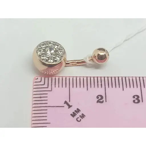 Срібна сережка для пірсингу пупка Silvex 925. ПР3Ф/019 - фото 2