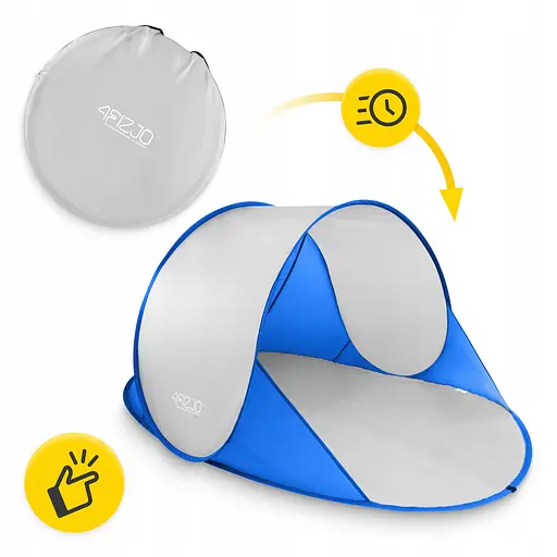 Намет пляжний 4FIZJO Pop-Up 195 x 120 см саморозкладний Blue/Grey (P-5905973405157) - фото 3