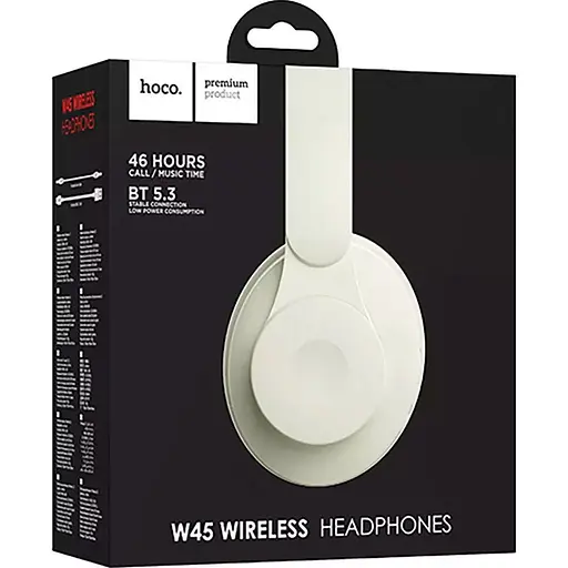 Навушники Hoco W45 Enjoy Milky White [94347] - фото 5