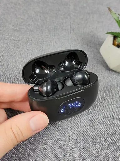 Беспроводные вакуумные наушники черные m919 max - фото 3