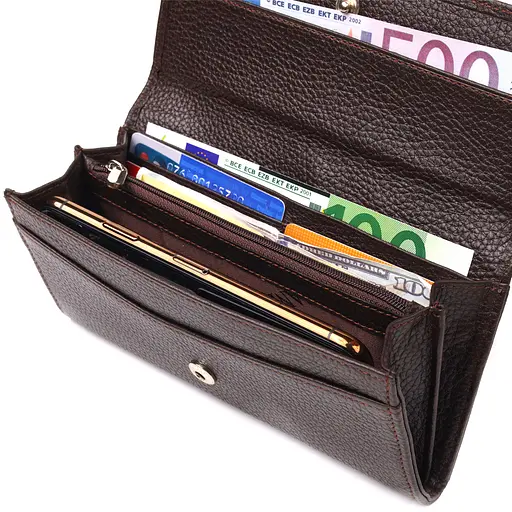 Кожаный женский кошелек Canpellini 19х9.2х2 см acs0025137 - фото 4