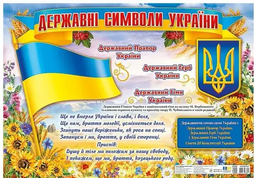 Державні символи України. Плакат
