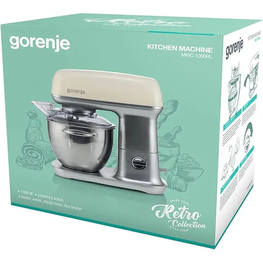 Кухонная машина Gorenje 1000Вт серебристо-бежевый - фото 4