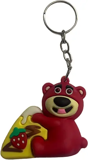 Брелок силіконовий Рожевий ведмідь 5 см (В асортименті)