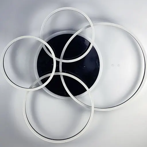 Сучасний світлодіодний світильник на 4 кільця Line.F A 55021/4 RGB BR BK - фото 2