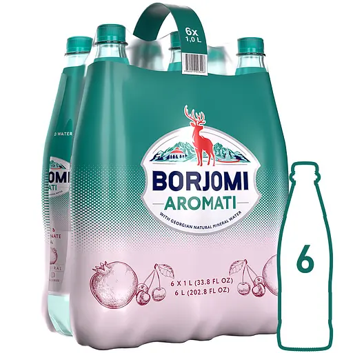 Напиток безалкогольный Borjomi Aromati газированный с ароматом Вишни и Граната 1 л х 6 шт. (пет) - фото 4