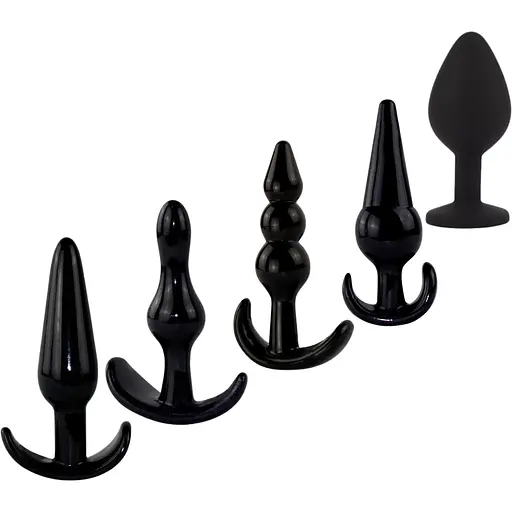 Набор анальных пробок Passion 5 шт. черные (4821002030200)