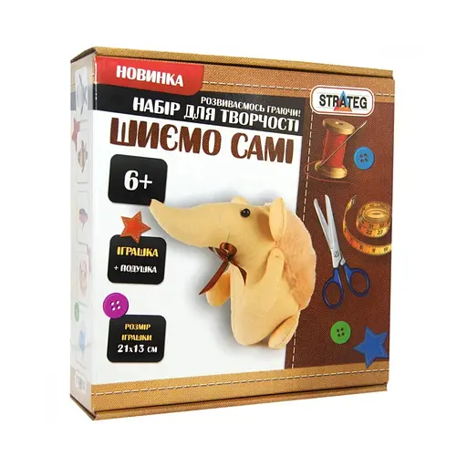Набор для творчества шеем сами "Ежик" Strateg i-02 размер игрушки 21х13 см