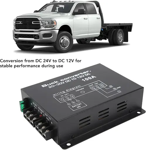 Преобразователь напряжения автомобильный DC24-12 100A - фото 6