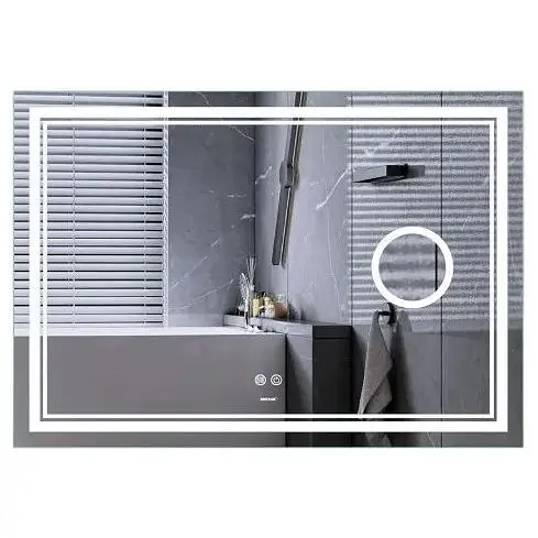 Дзеркало Mixxus Premium QUADRO MR20-120x80 (LED Touch, Anti-fog, лінза) (MP6624) - фото 1