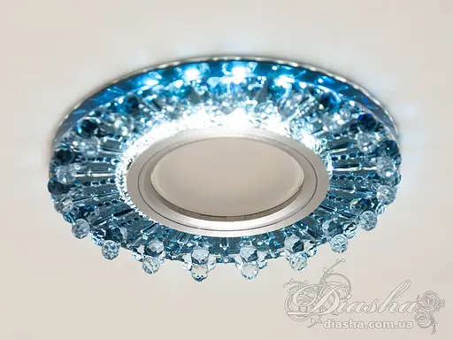 Екстравагантний, кришталевий, точковий світильник із вбудованим світл - фото 3