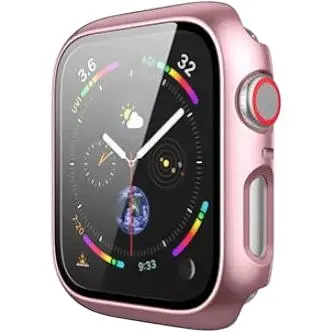 Чехол-накладка DK Пластик Soft-Touch Glass Full Cover для Apple Watch 38mm (pink rose)