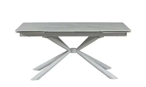 Стіл Рим обідній розкладний білий глянець 1600/2400x900x750 ноги білі - фото 2