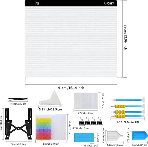 Світловий стіл JUSONEY формату A3 для алмазного живопису - фото 2