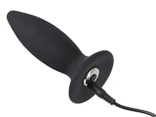 Анальна пробка Black Velvets Rechargeable Plug Small 11 см (чорний) - фото 4