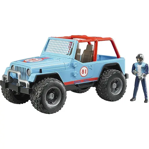 Игрушечная машинка Bruder Автомобиль Jeep Cross country Racer с фигуркой гонщика 1:16 (02541)