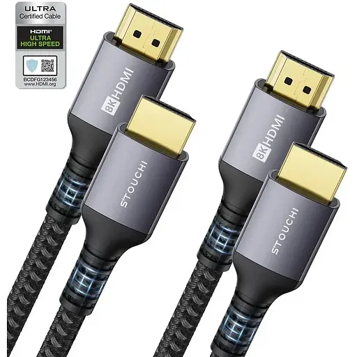 Кабелі 8K HDMI 2.1 (2 Упаковки) для Playstation 5 / PS5 Xbox Series X-48GBPS HBR3 High Speed