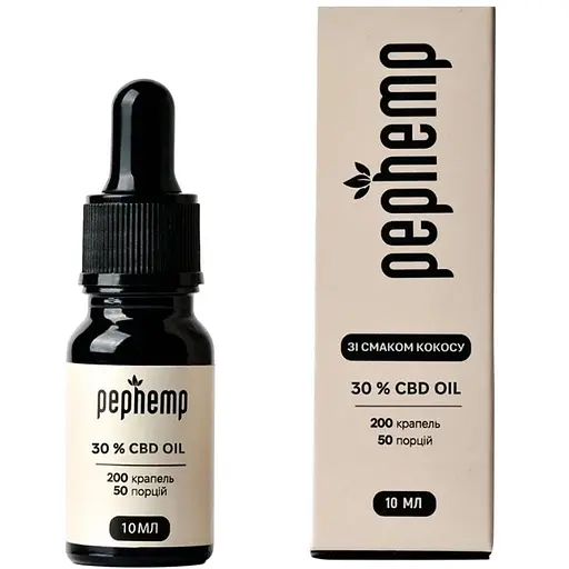 Диетическая добавка Pephemp Масло 30% СBD Isolate со вкусом кокоса 10 мл
