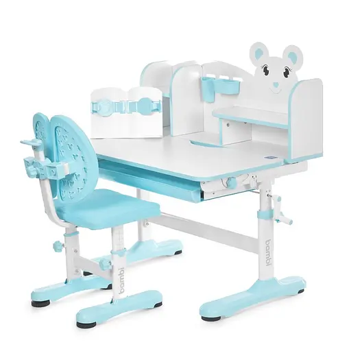 Детская парта M 5800-4 синяя со стульчиком