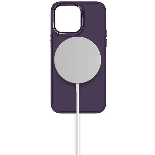 Чохол Epik TPU Bonbon Metal Style with MagSafe для Apple iPhone 14, 6.1 Фіолетовий/Dark Purple - фото 3