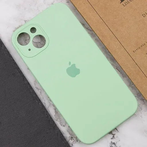 Чохол Epik Silicone Case Full Camera Protective AA для Apple iPhone 15, 6.1 Зелений/Pistachio - фото 6